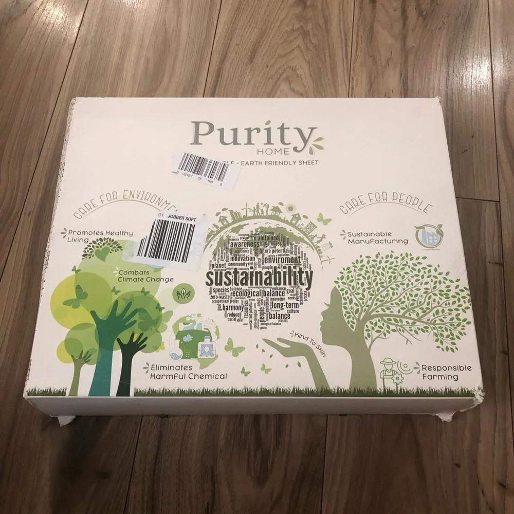 Purity Home 400 TC Cotton Percale 4-Pc. Queen Sheet Set, Blush